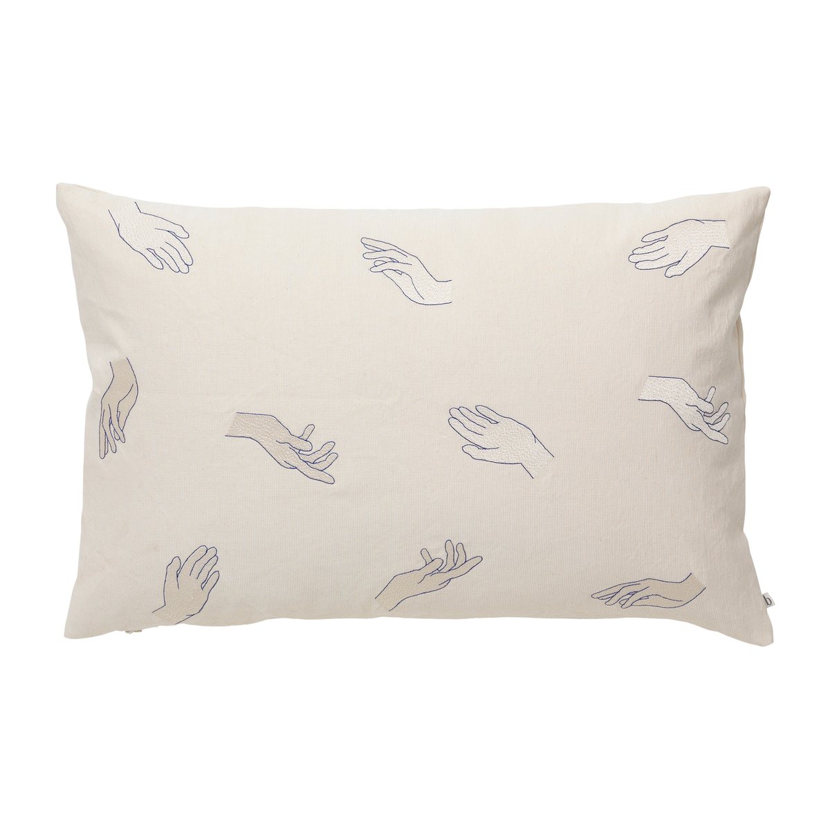 Broste Copenhagen Touch kuddfodral 40x60 cm Intense blue-off white