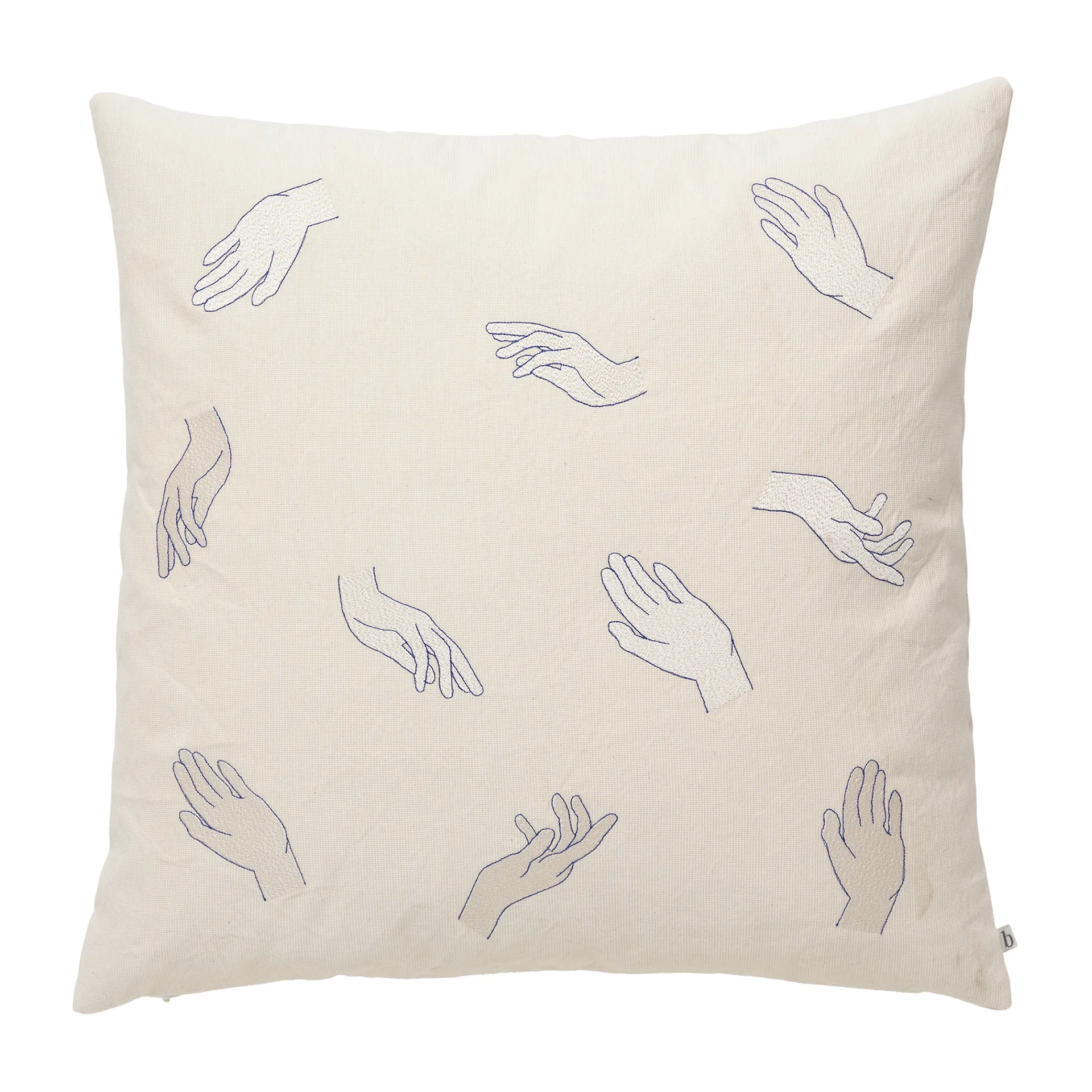 Touch kuddfodral 50x50 cm, Intense blue-off white Broste Copenhagen