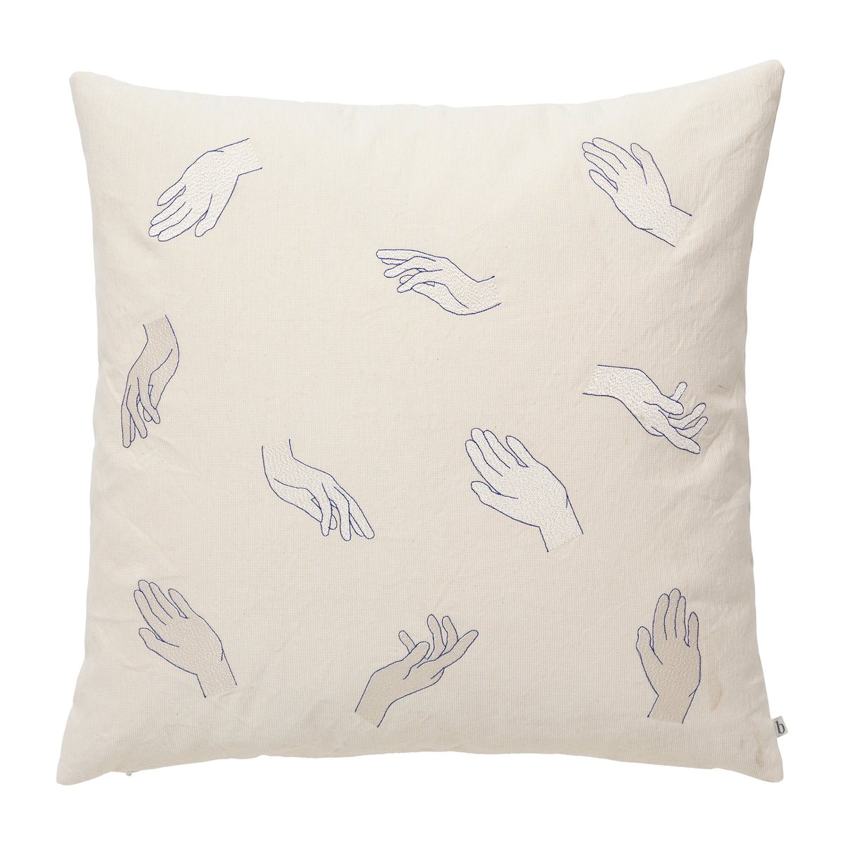 Broste Copenhagen Touch kuddfodral 50x50 cm Intense blue-off white