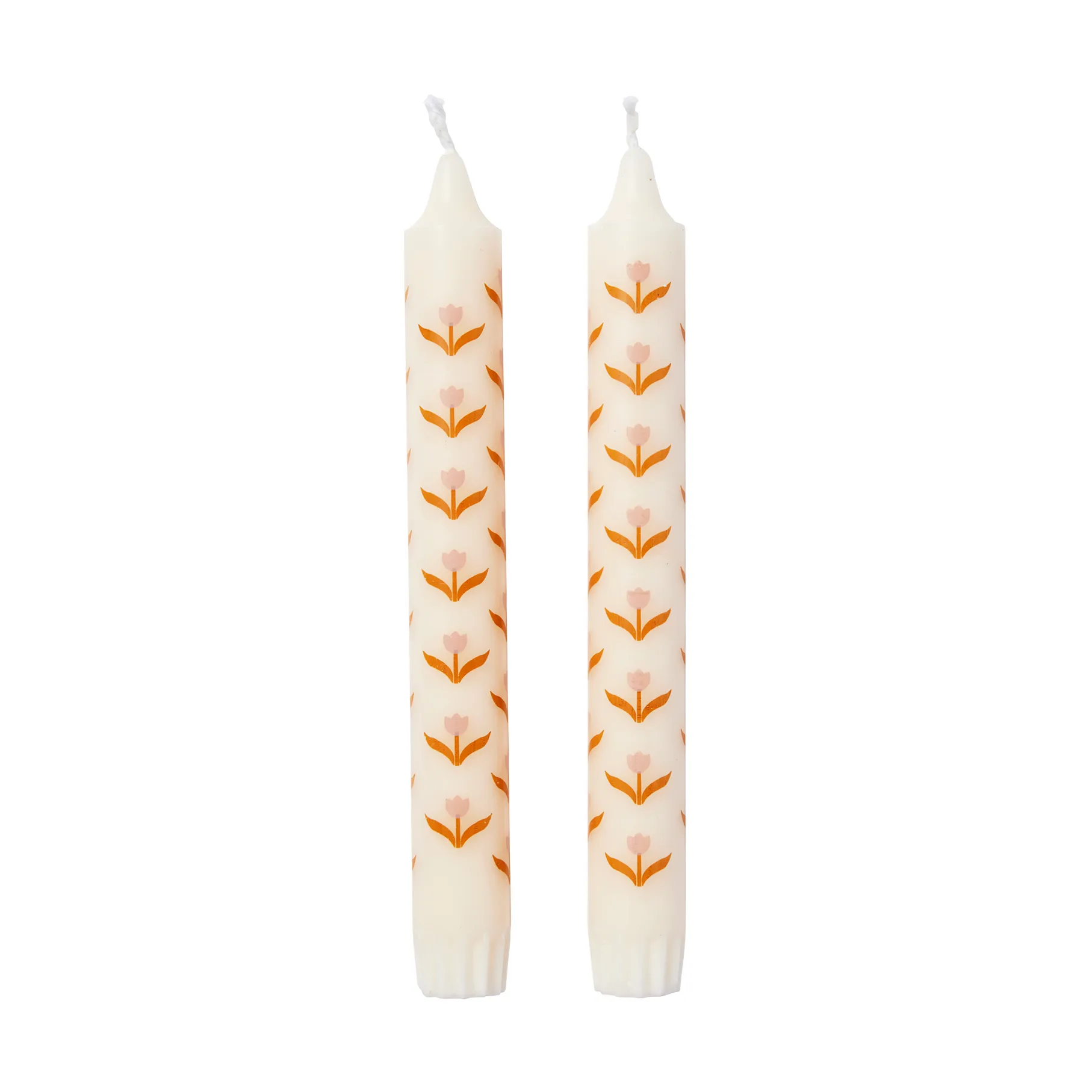 Tulip kronljus 2-pack, White-soft pink Broste Copenhagen