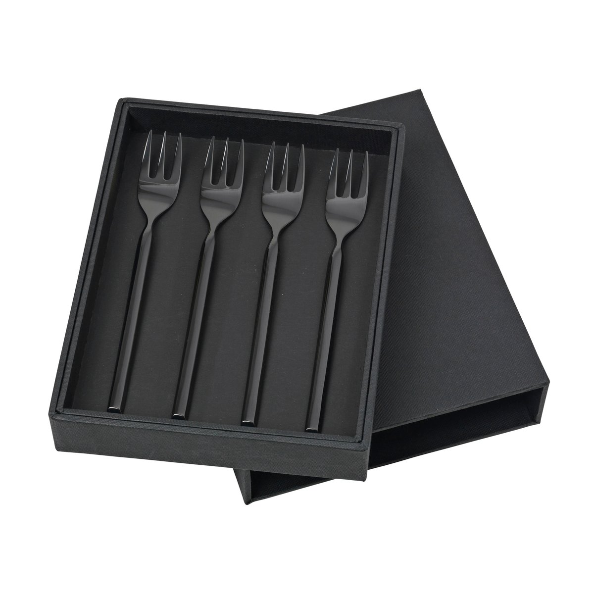 Broste Copenhagen Tvis gaffel 4-pack svart | Skandinavisk Design | Matbestick | Svart