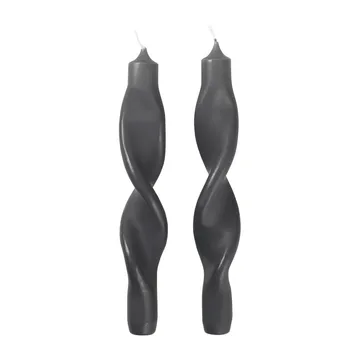 Twist twisted candles skruvade ljus 23 cm 2-pack - Northern dusk - Broste Copenhagen