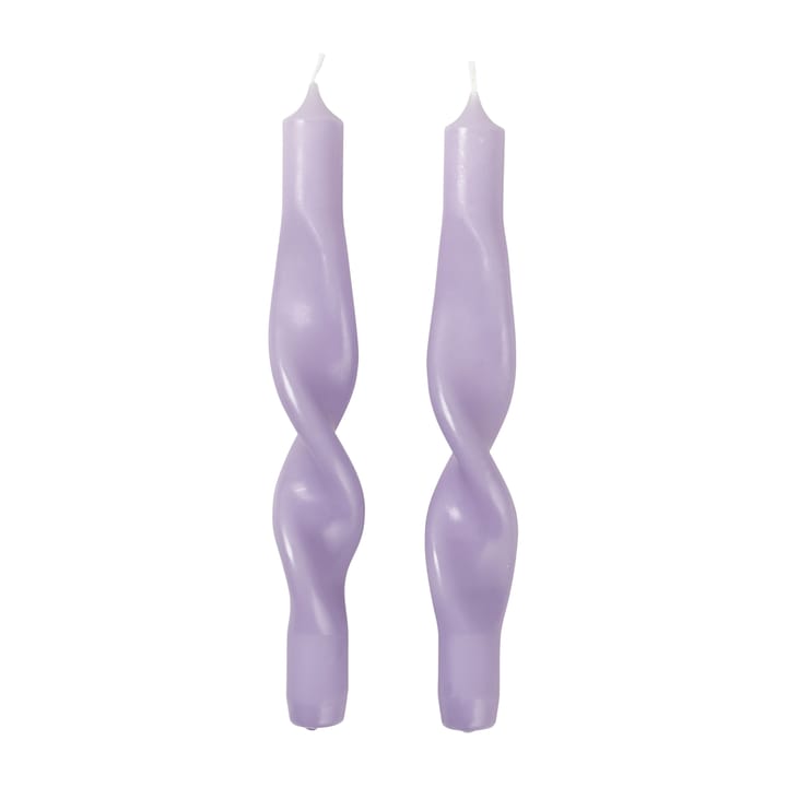 Twist twisted candles skruvade ljus 23 cm 2-pack - Orchid light purple - Broste Copenhagen
