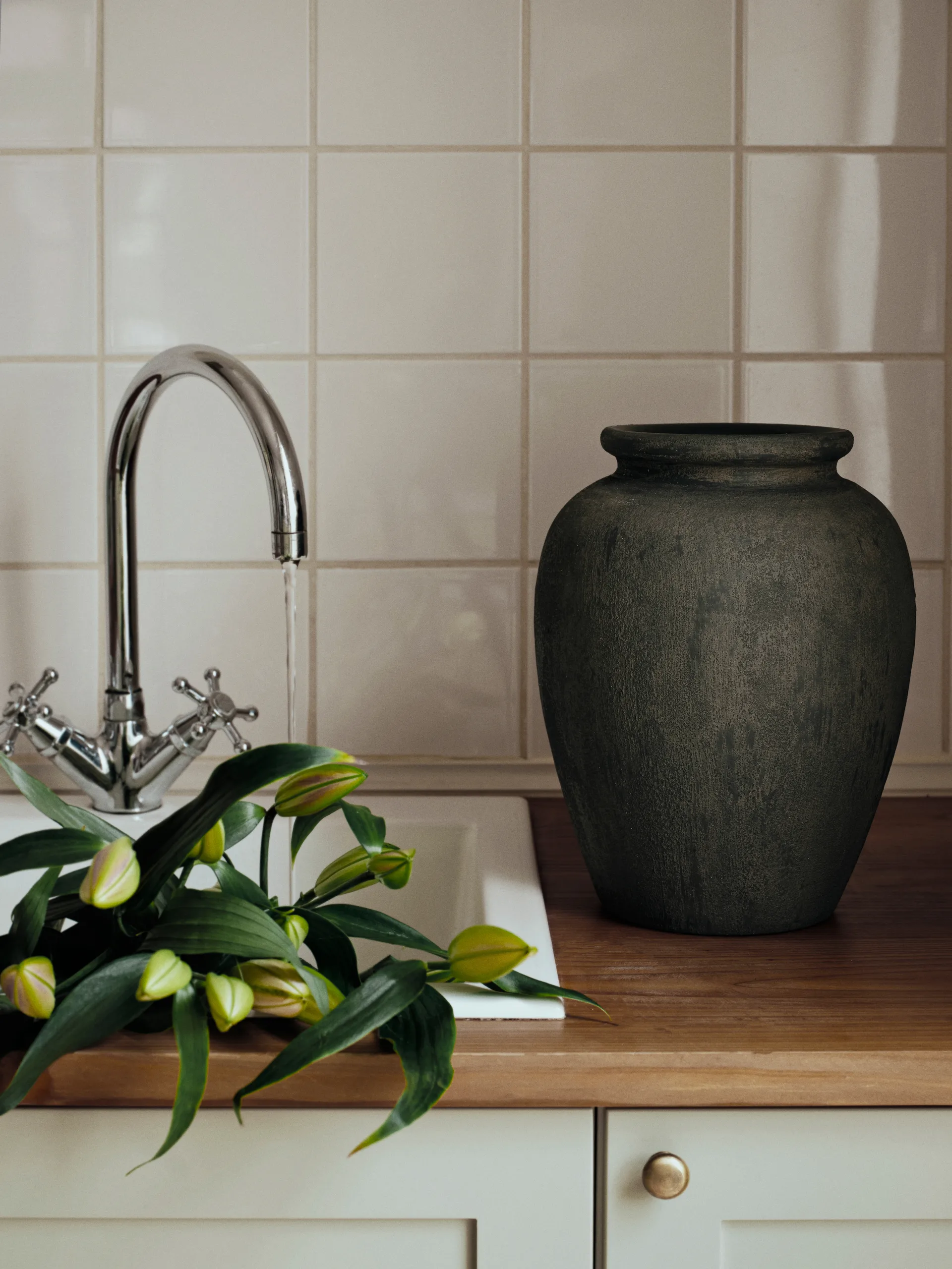 Uma vas, Rustic dark brown, 30 cm Broste Copenhagen