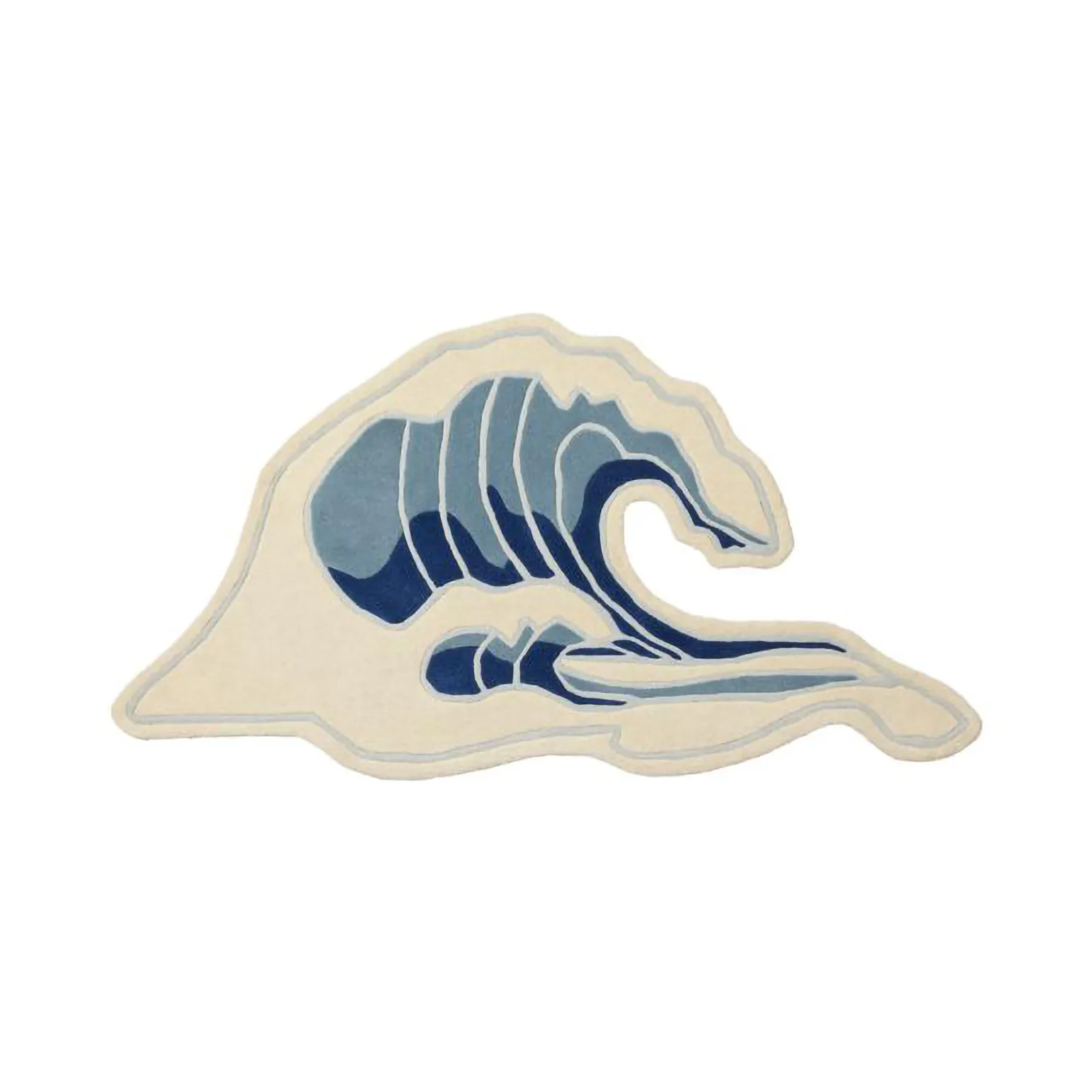 Wave matta, Blue, 85x160 cm Broste Copenhagen