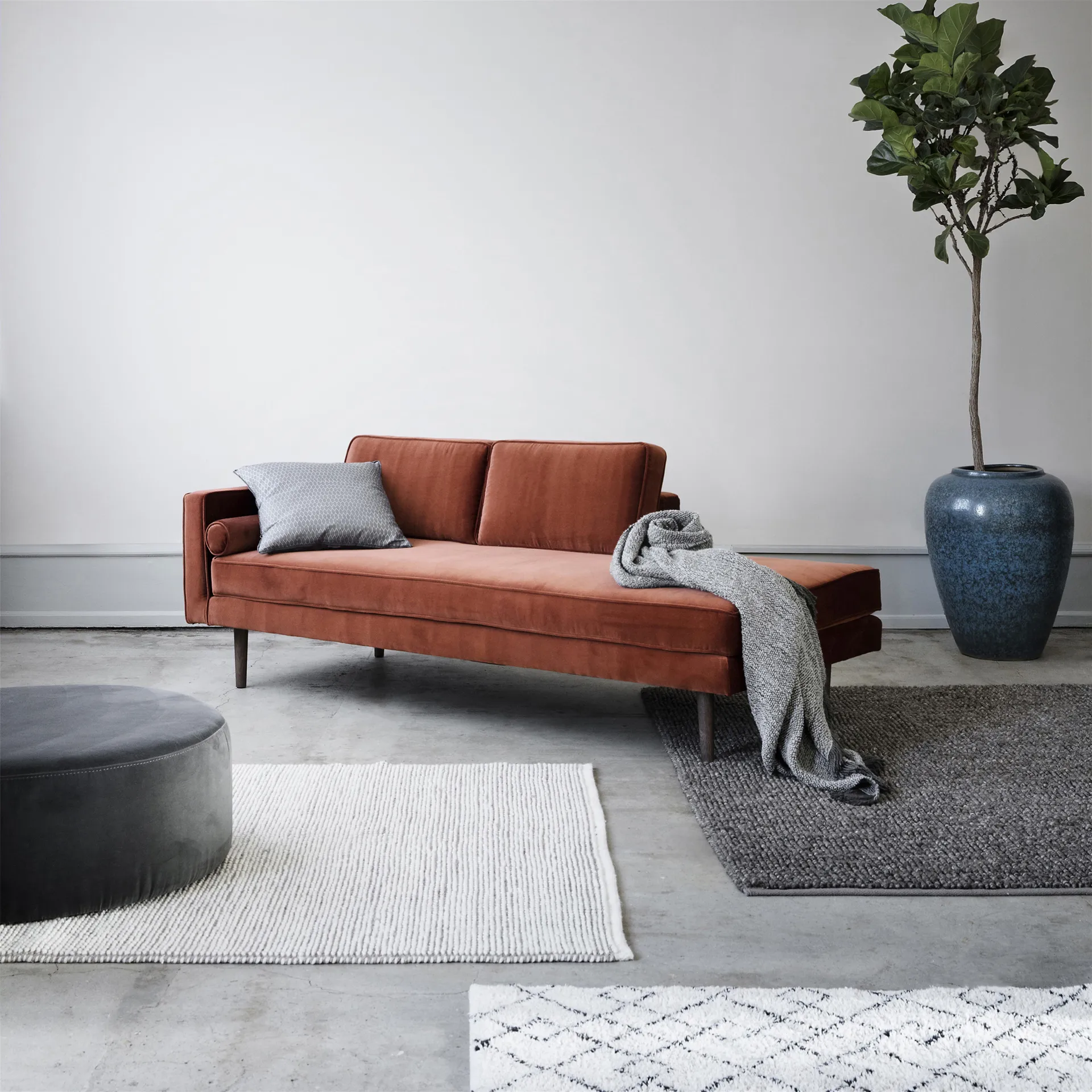 Wind schäslong, caramel cafe (röd) Broste Copenhagen