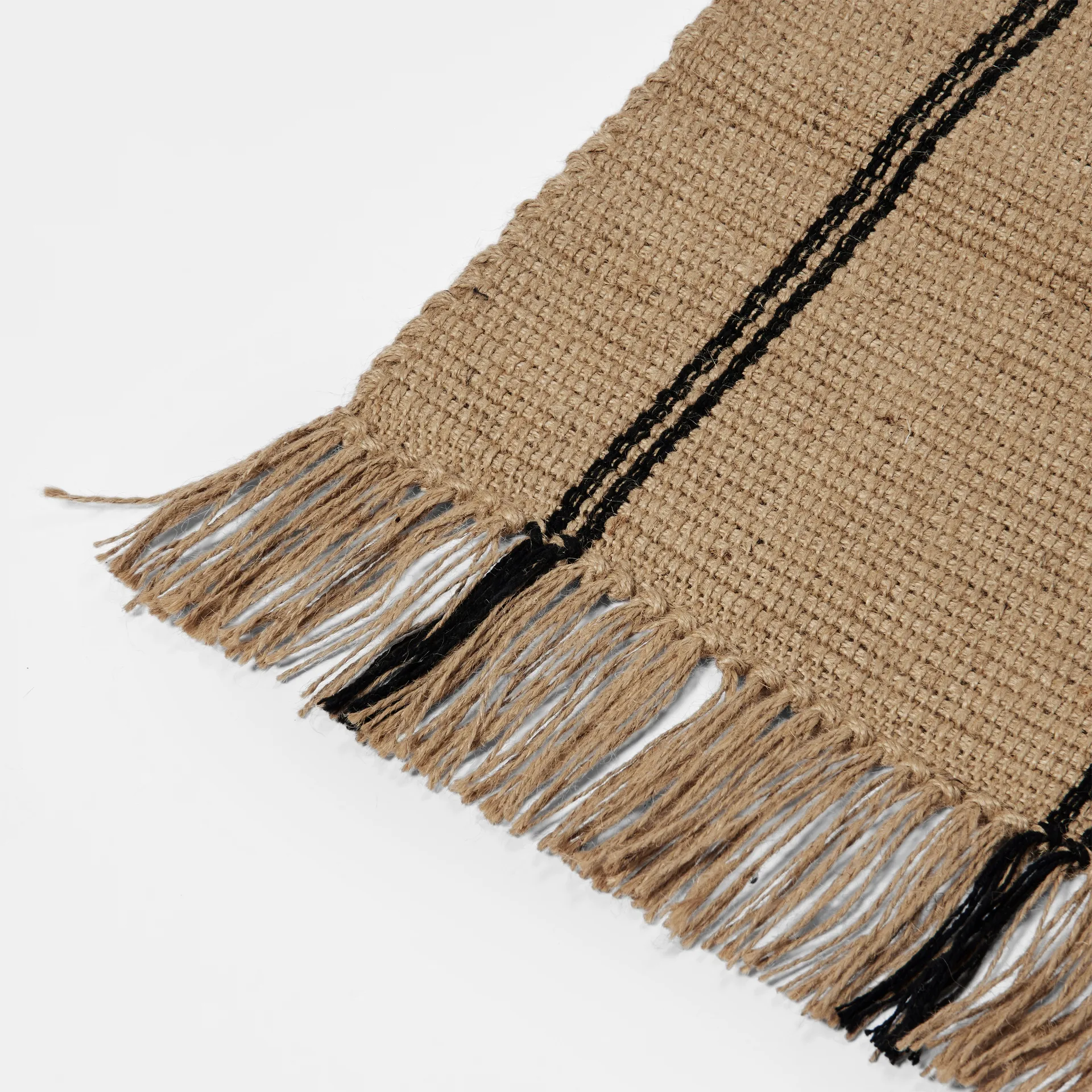 Yuki gångmatta, Black-natural, 70x140 cm Broste Copenhagen