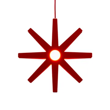 Fling 78 adventsstjärna - röd, röd sladd - Bsweden