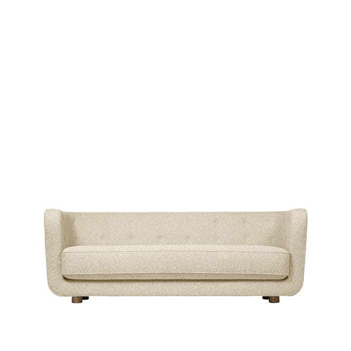 Vilhelm 3-sits soffa - tyg sahcozero beige, ben ek rökt - By Lassen