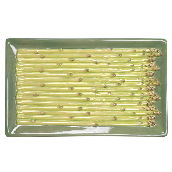 Asparagus tallrik 28 x 17 cm - Grön - By On