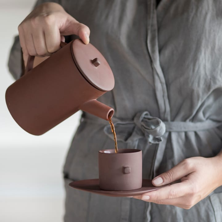 Clay kaffekopp med fat - Brun - By On