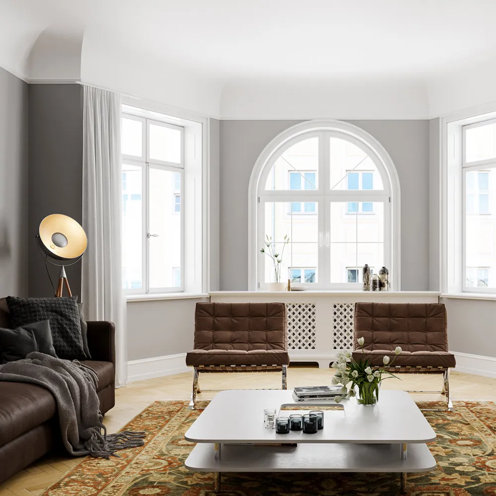 Buckler golvlampa, antiksilver By Rydéns