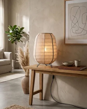 Delino golvlampa - Natur, Ø40x57 cm - By Rydéns
