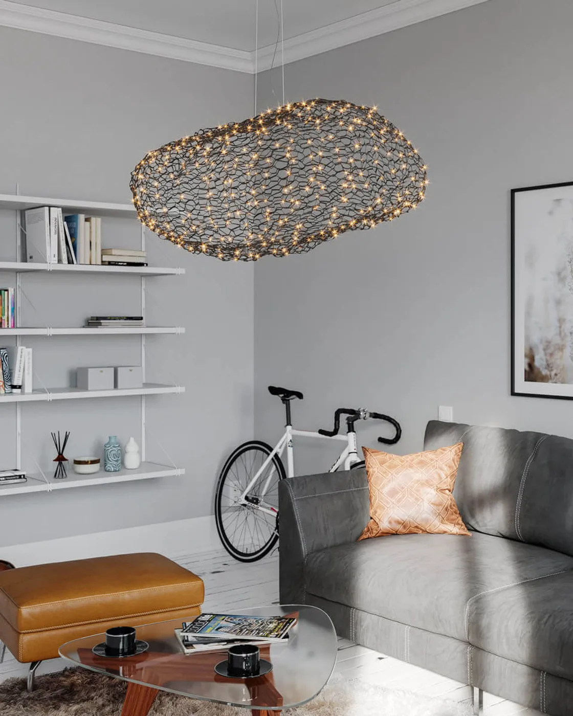 Hayden taklampa 115 cm, Matt svart By Rydéns