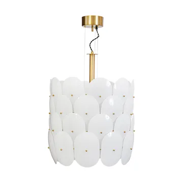 Omlott taklampa Ø50 cm - Mässing-vit - By Rydéns