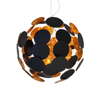 Planet taklampa 66 cm - svart-guld - By Rydéns