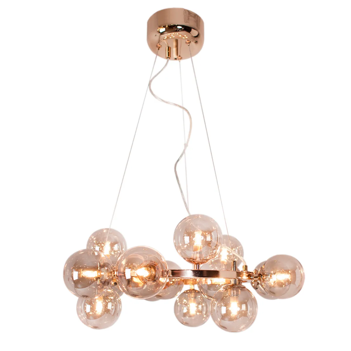 Splendor taklampa, amber