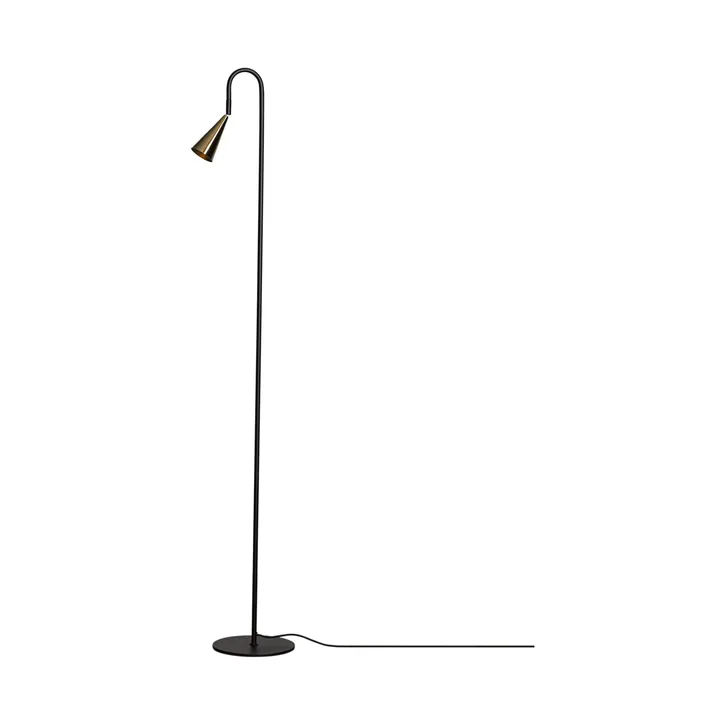 Spline golvlampa - Svart-mässing, 140 cm - By Rydéns