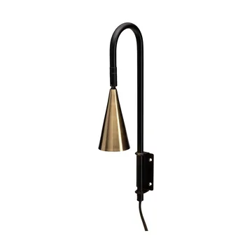 Spline vägglampa - Svart-mässing, 36 cm - By Rydéns