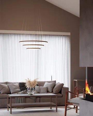 Trione taklampa Ø80 cm - Natur - By Rydéns