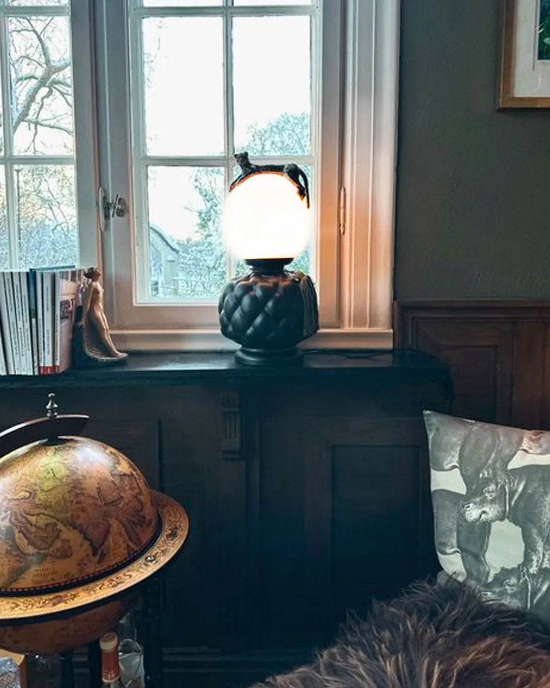 Viva La Diva bordslampa 45 cm, Svart-matt vit By Rydéns