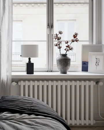 Woody bordslampa 41 cm - Svart-vit - By Rydéns