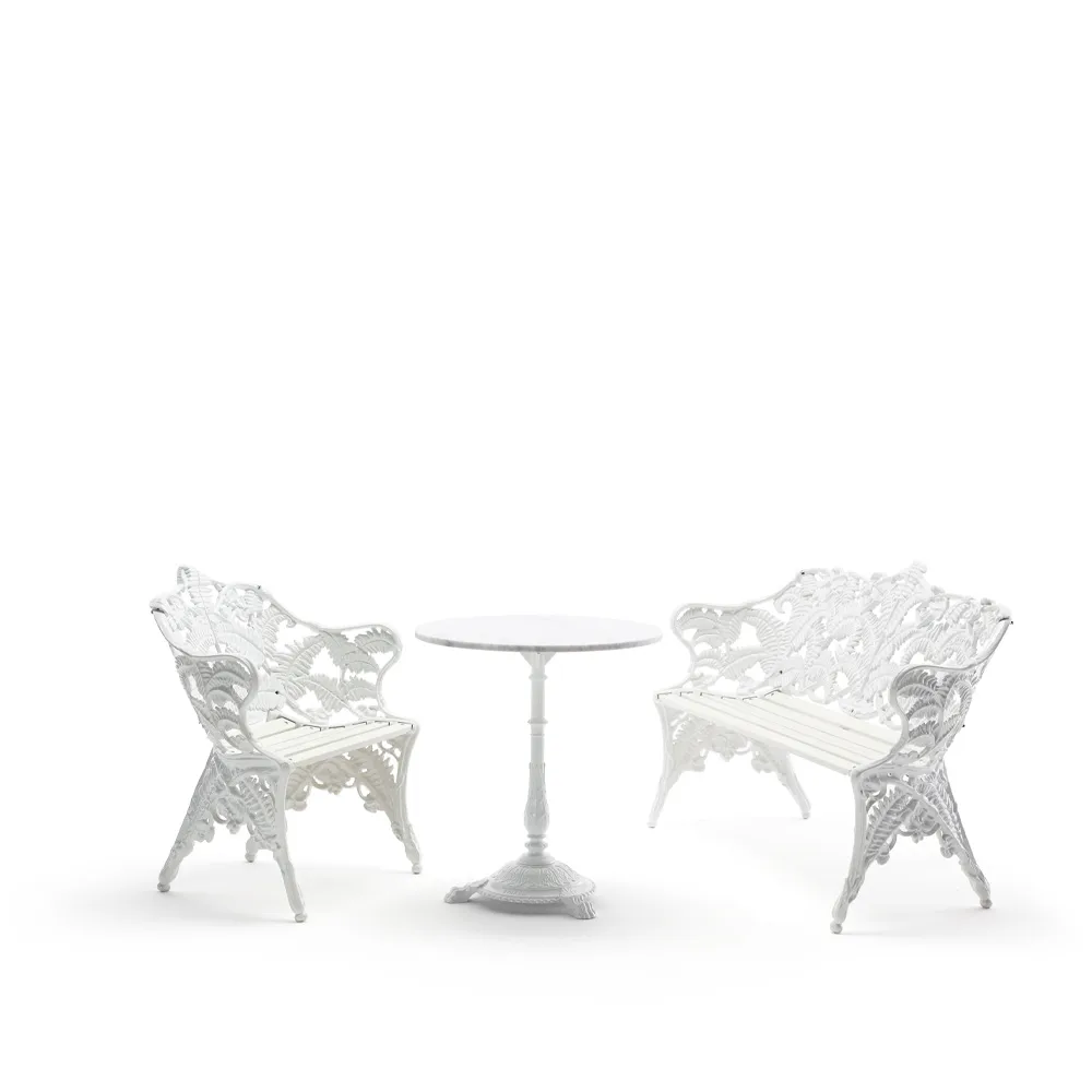 Classic soffa, Vit lack furu, vitt stativ Byarums bruk
