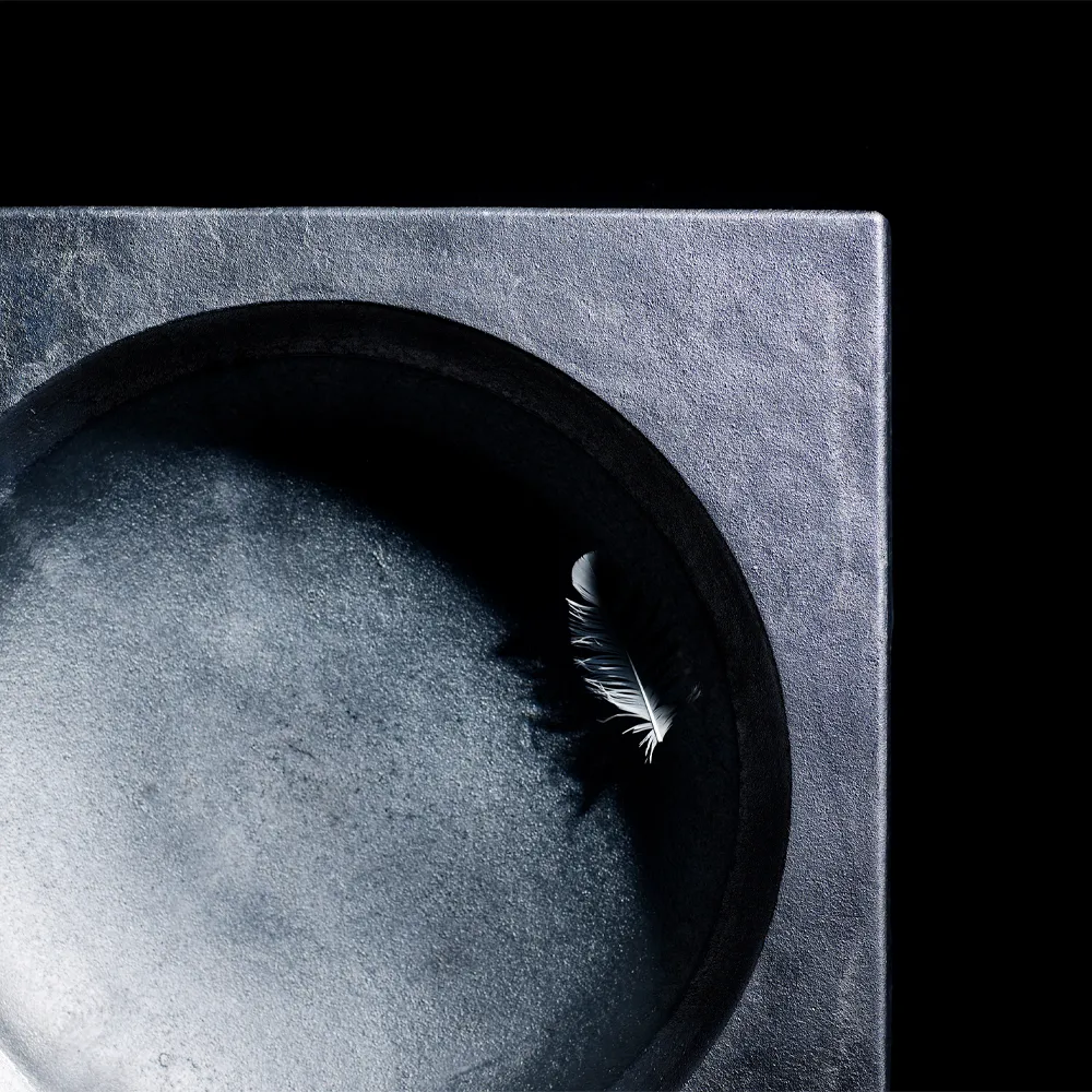 Kvadrat fågelbad, Aluminium sandgjuten Byarums bruk