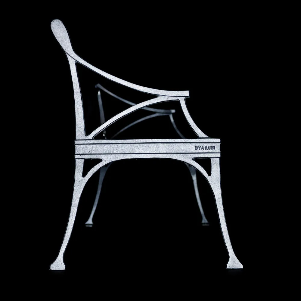 Lessebo soffa, Mahogny, svart stativ Byarums bruk