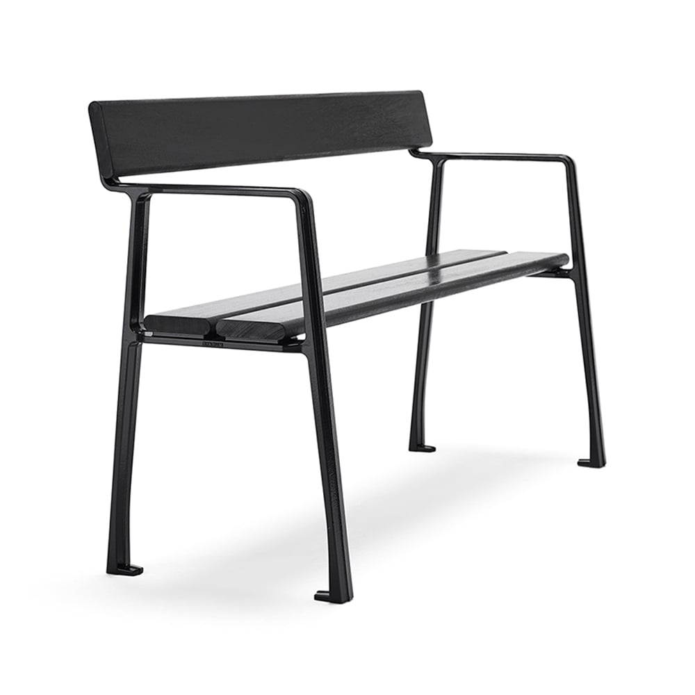 Byarums bruk Piccolo soffa Mahogny svart lasyr, svart stativ