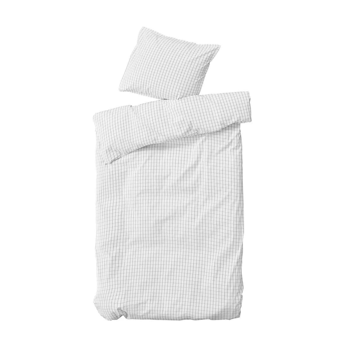 Sängkläder Erika 220x140 cm, Snow w. coal byNORD