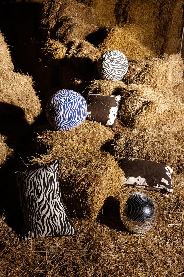 Anima kudde Ø35 cm, Zebra-blå Byon