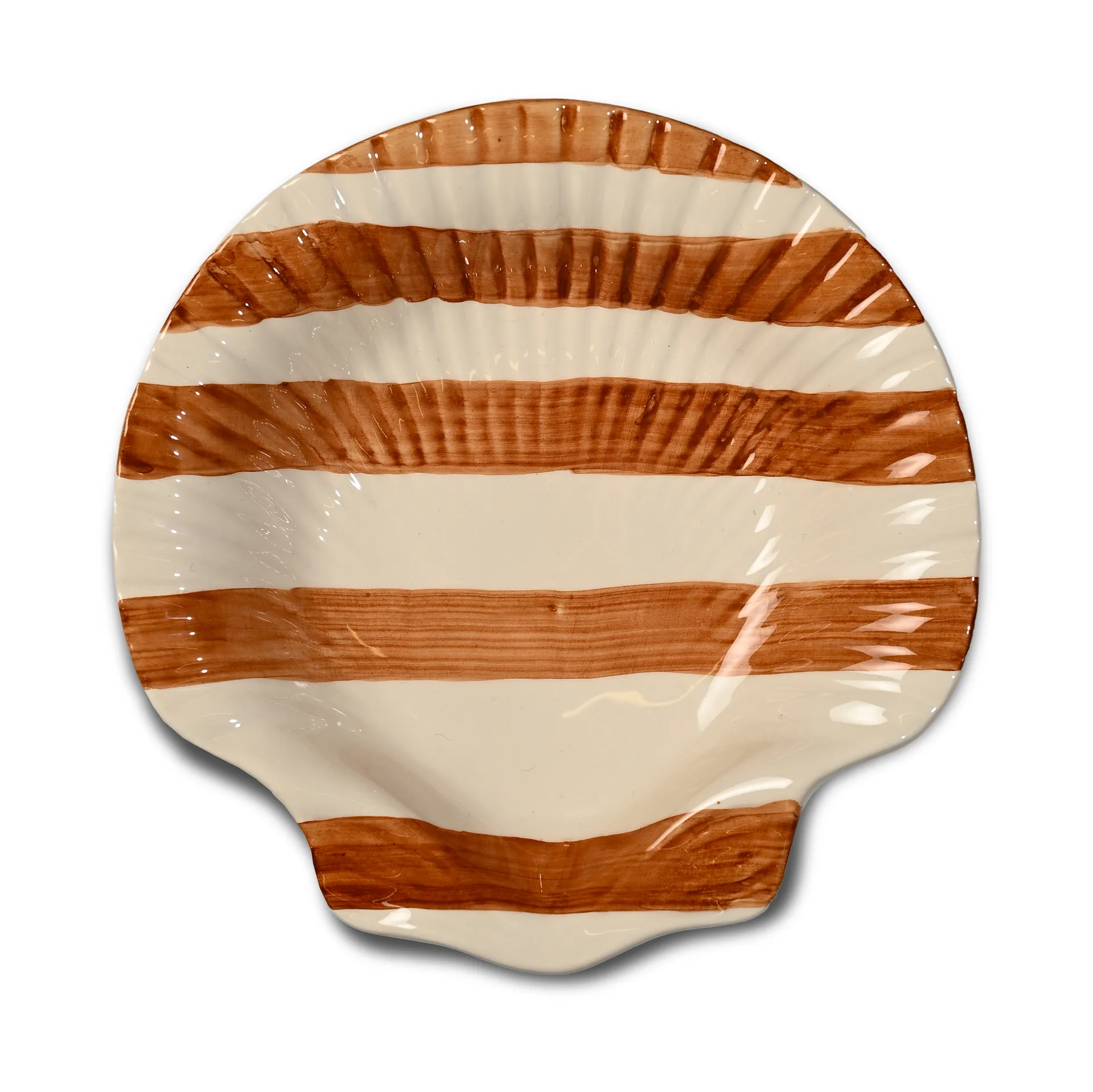 Armona stripe tallrik 23,5x23,5 cm, Ljusbrun-vit Byon