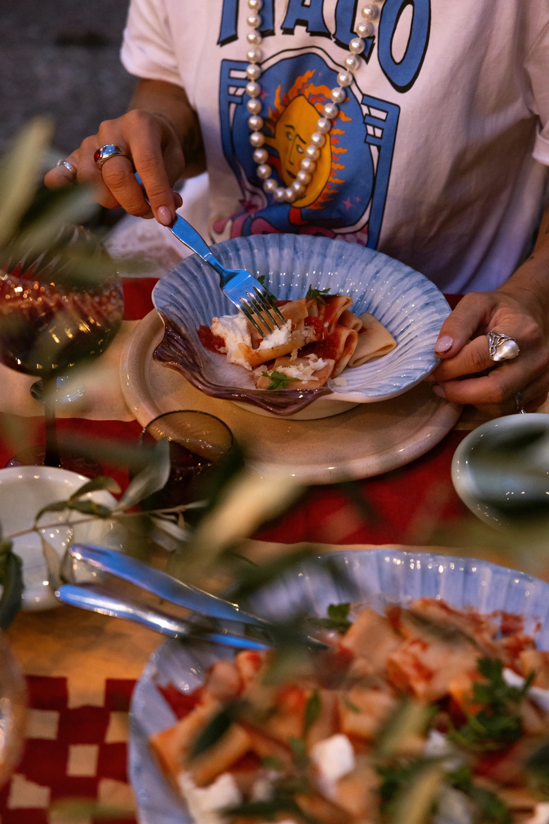 Armona uppläggningsfat 32x32,5 cm, Ljusblå Byon