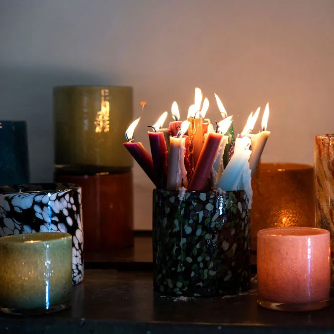 Calore ljuslykta-vas M Ø15 cm, Green Byon