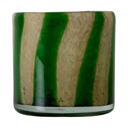 Calore ljuslykta XS Ø10 cm, Green-beige Byon