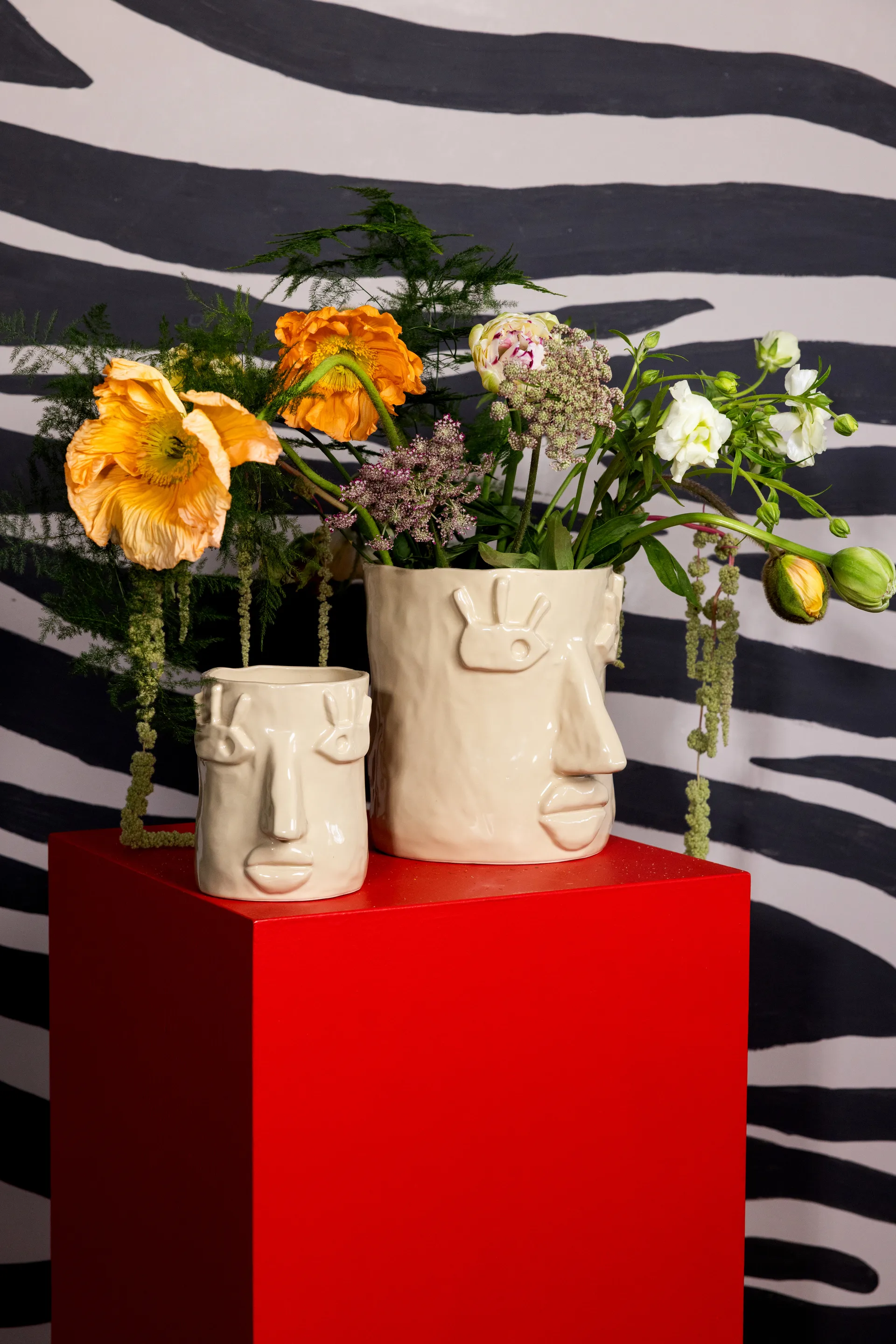 Facy kruka L 24x19x22 cm, Beige Byon