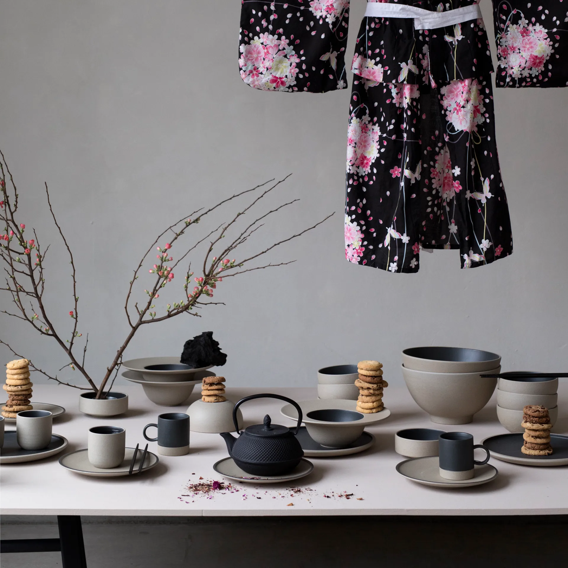 Fumiko sopptallrik, Beige-svart Byon