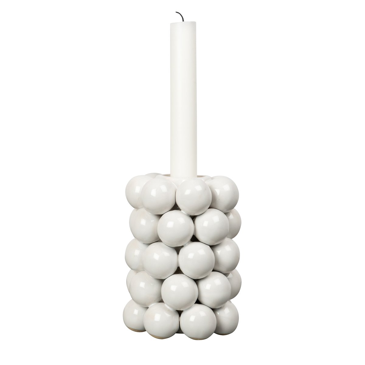 Byon Globe ljusstake 13,5 cm Vit | Skandinavisk Design | Ljusstakar | Vit