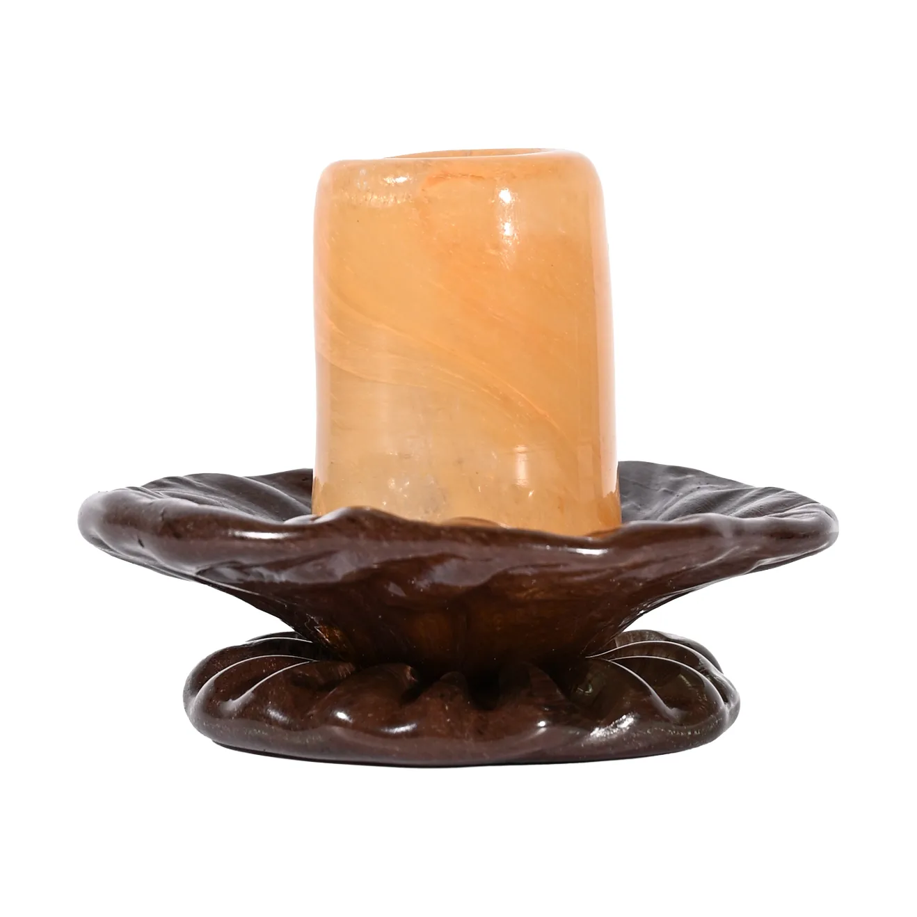 Lara ljusstake XS 9 cm, Orange-brown Byon