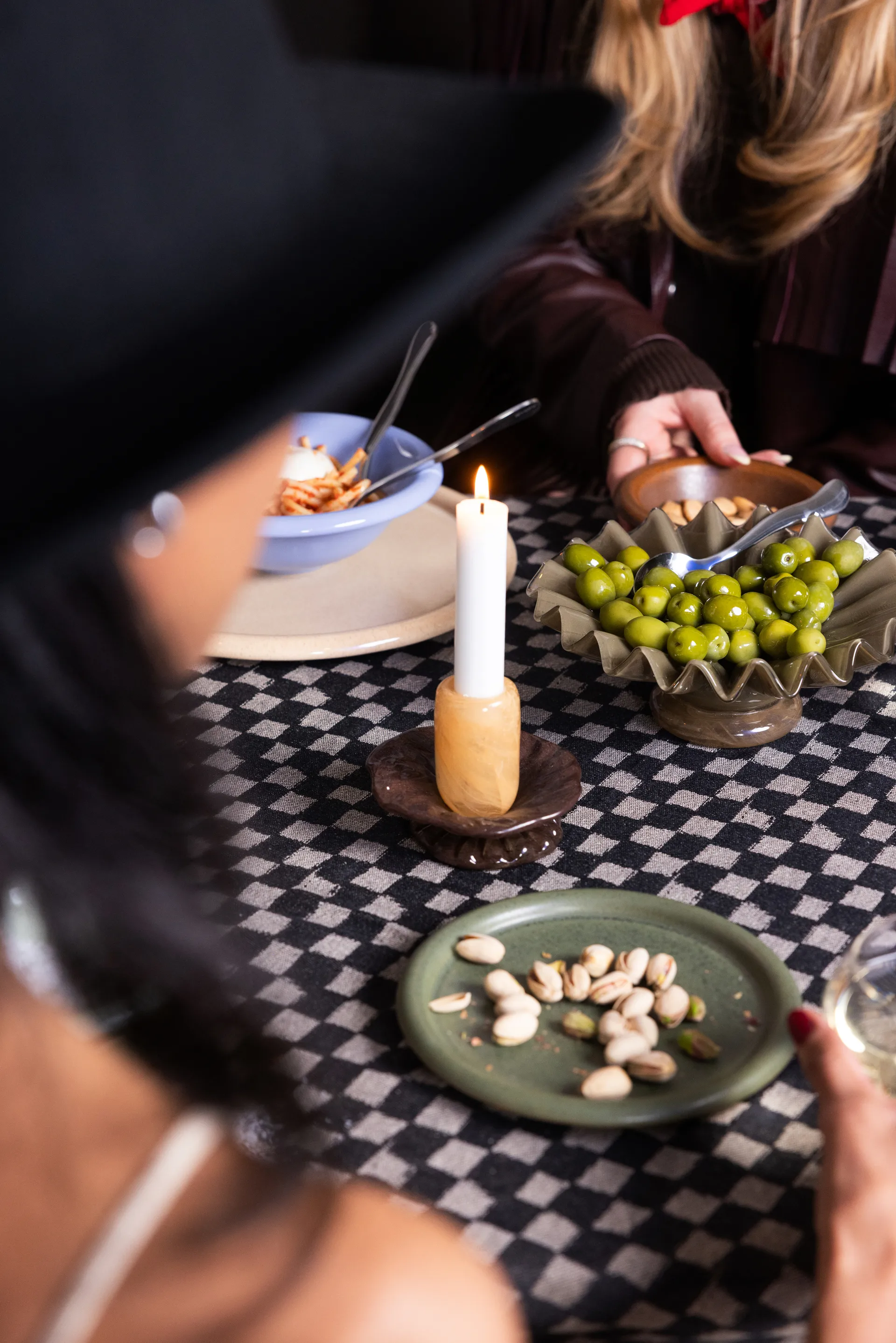 Lara ljusstake XS 9 cm, Orange-brown Byon