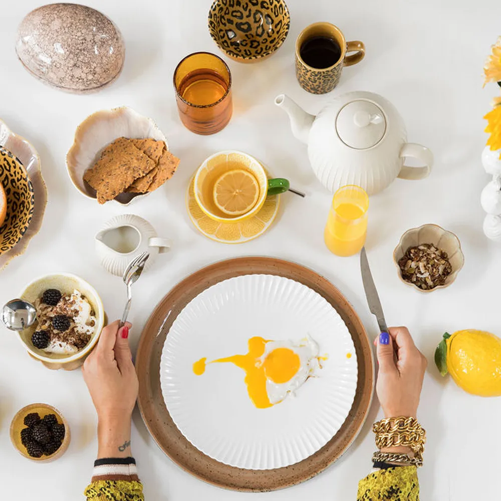 Lemon kopp med fat 25 cl, Yellow Byon