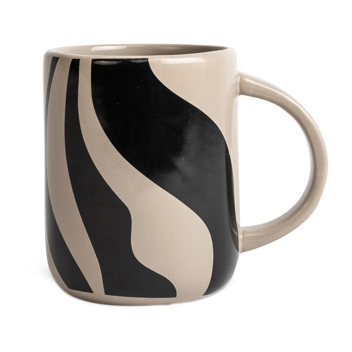 Byon Liz mugg zebra 28 cl Beige-svart