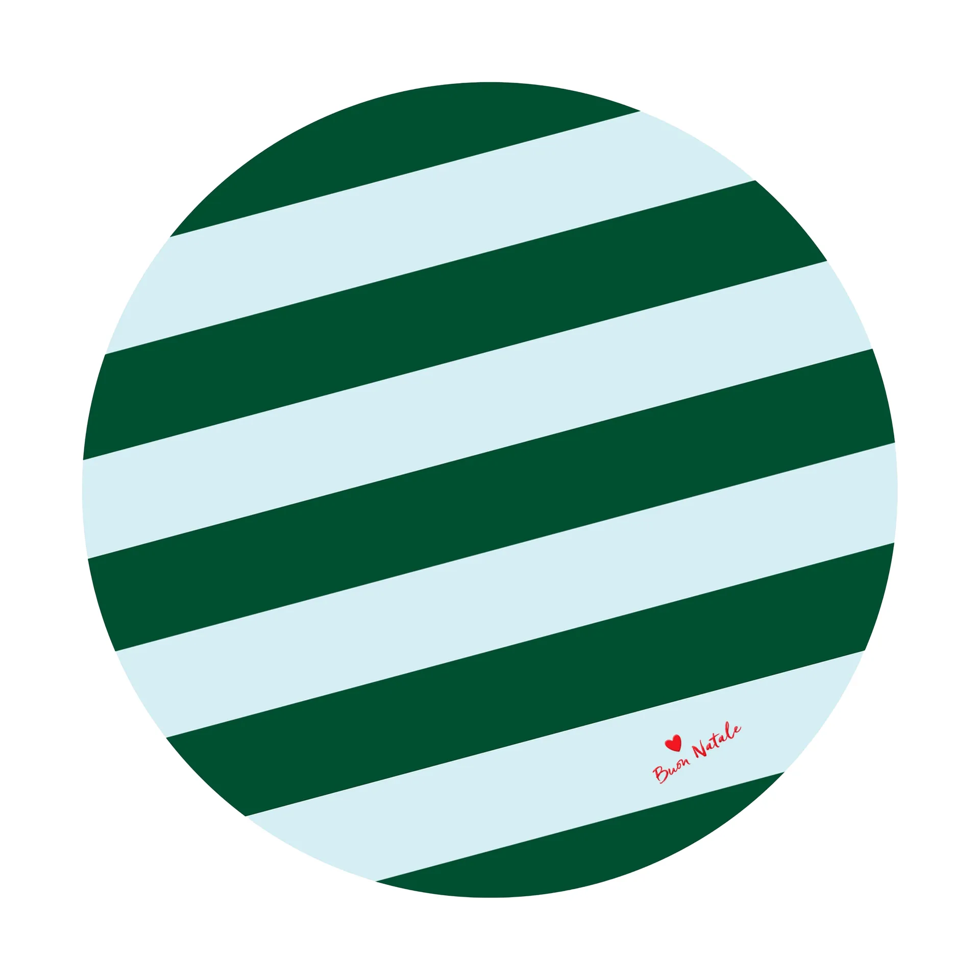 Love julgransmatta Ø100 cm, Grön-ljusblå Byon