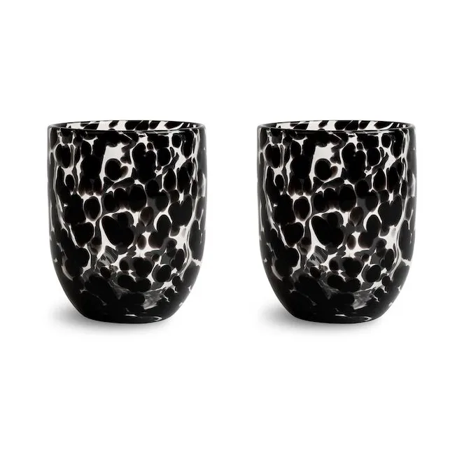 Byon Messy glas 30 cl 2-pack Svart | Skandinavisk Design | Dricksglas | Svart