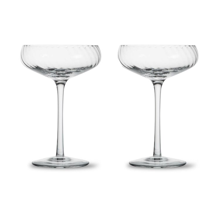 Byon Opacity champagnekupa 30 cl 2-pack Klar | Skandinavisk Design | Champagneglas | Transparent