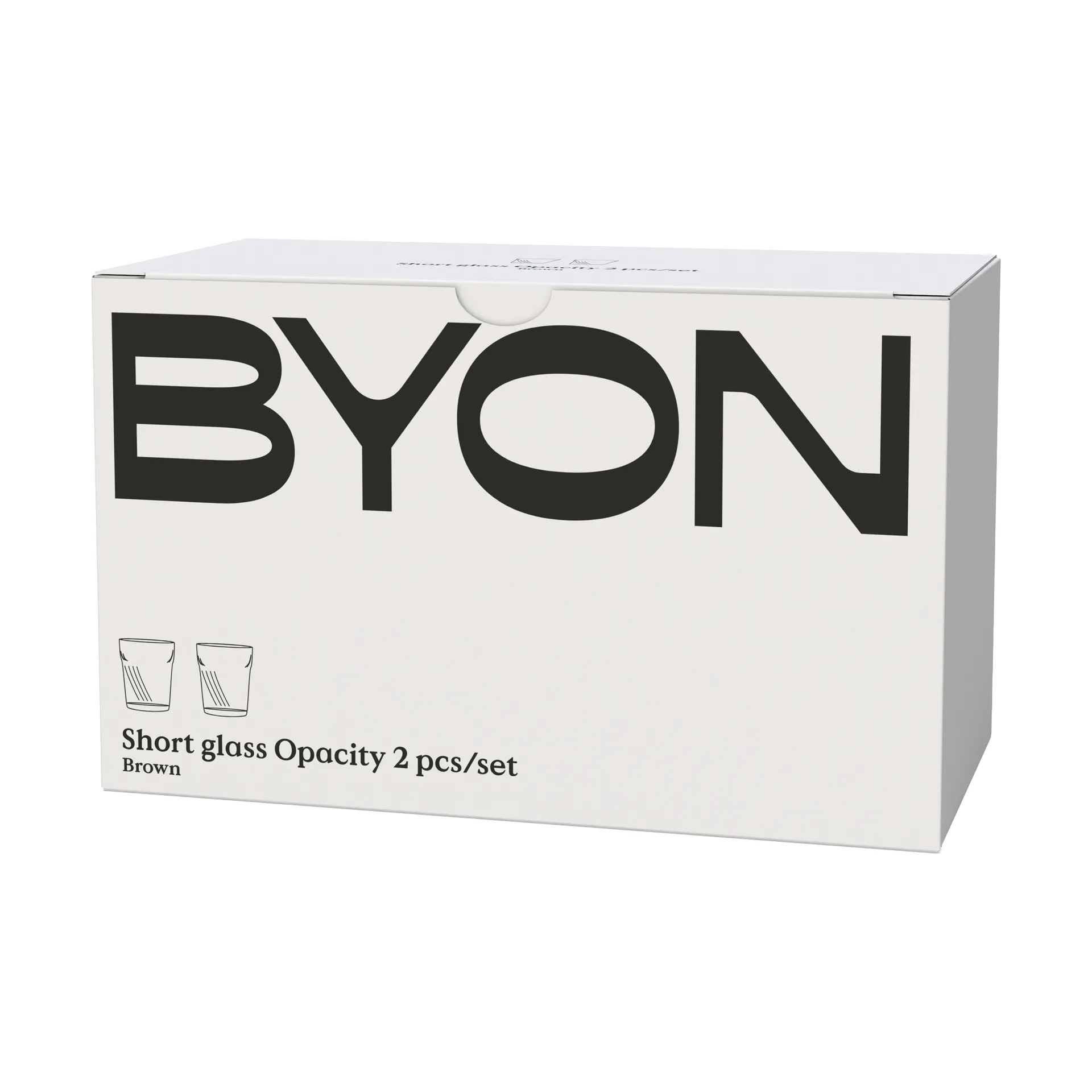 Opacity dricksglas 30 cl 2-pack, Brun Byon