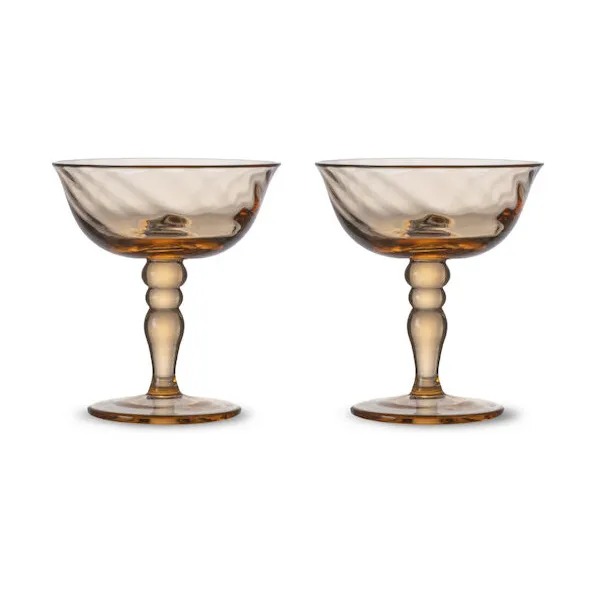 Byon Opacity italiensk champagnekupa 15 cl 2-pack Persika