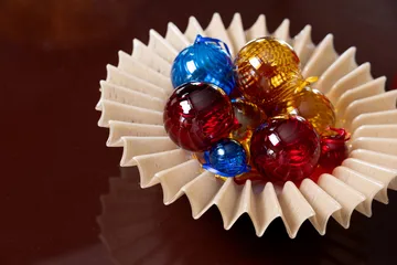 Opacity julgranskula XS Ø4 cm 4-pack - Blå - Byon