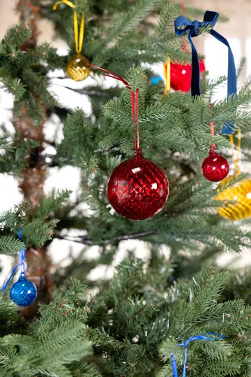 Opacity julgranskula XS Ø4 cm 4-pack - Röd - Byon